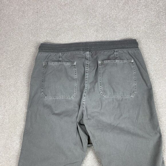 James Perse Standard Utility Grey Cropped Drawstring Cotton Pants Size 2 Medium - Picture 6 of 14